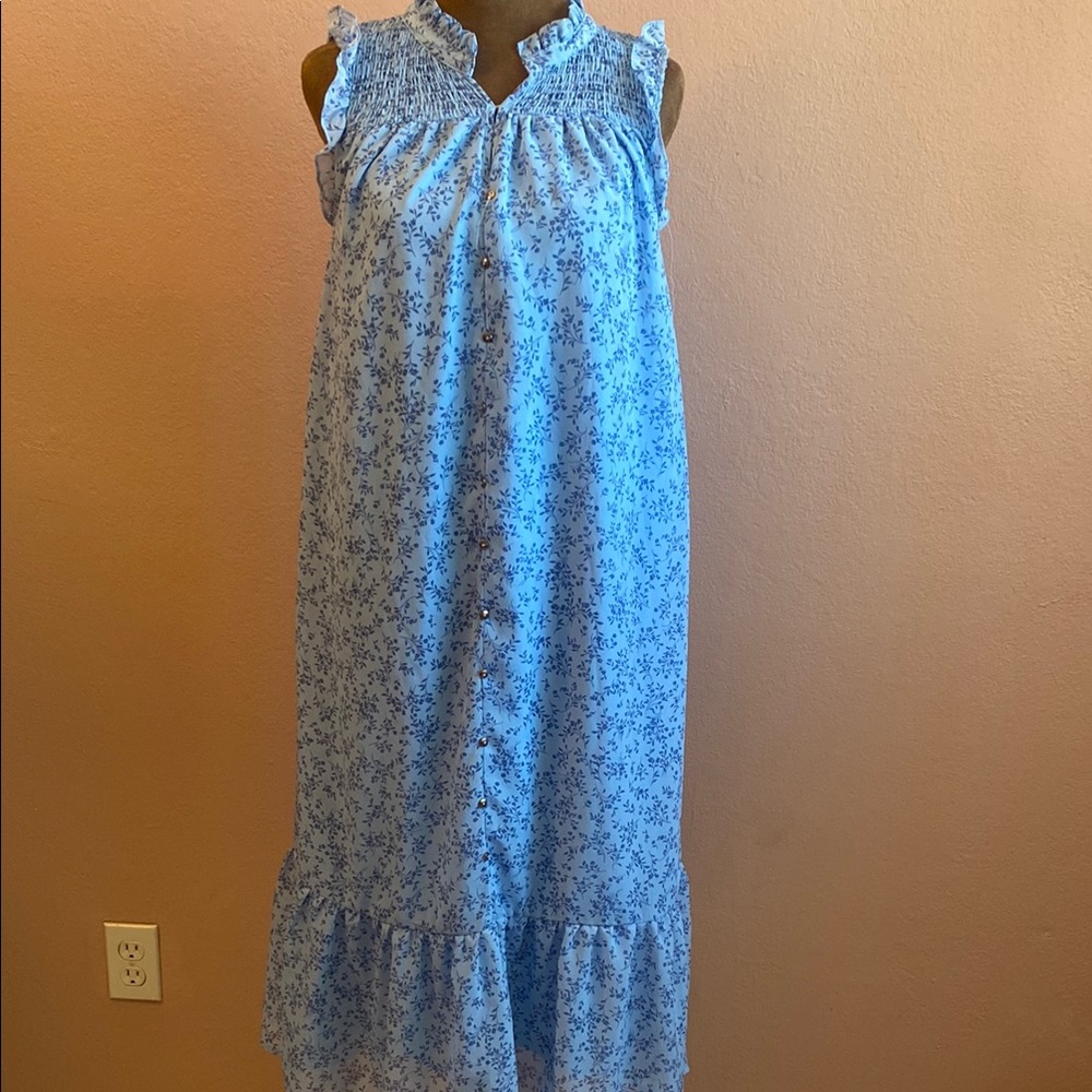 INDIGO ROSE.Blue Floral Sleeveless Dress